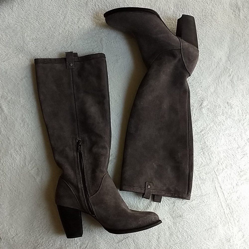 UGG Ava 1013679 gray suede high heel boots